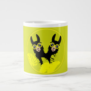 Alpaca llama Twins Large Coffee Mug