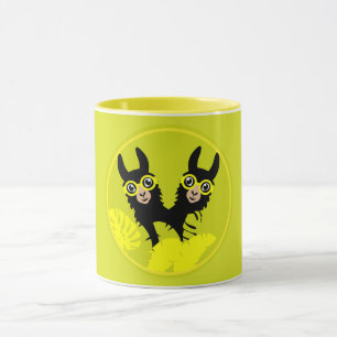 Alpaca llama Twins Mug