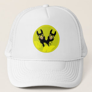 Alpaca llama Twins Trucker Hat