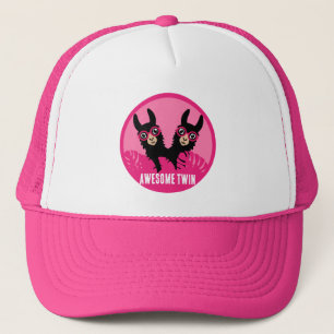 Alpaca llama Twins Trucker Hat