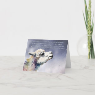 Alpaca Loss Sympathy with a Spiritual Poem Card