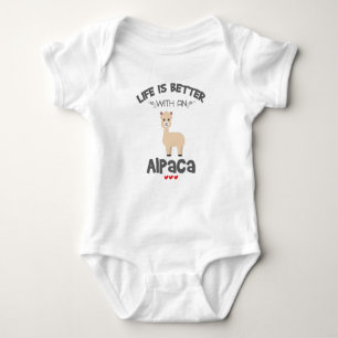 Alpaca Lover Gift Life Is Better With An Alpaca Gi Baby Bodysuit