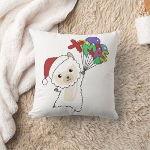 Alpaca Merry Christmas Winter Animals Alpacas Cushion