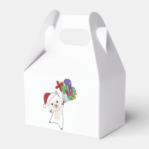Alpaca Merry Christmas Winter Animals Alpacas Favour Box