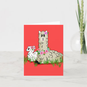 Alpaca Mum and Baby Card
