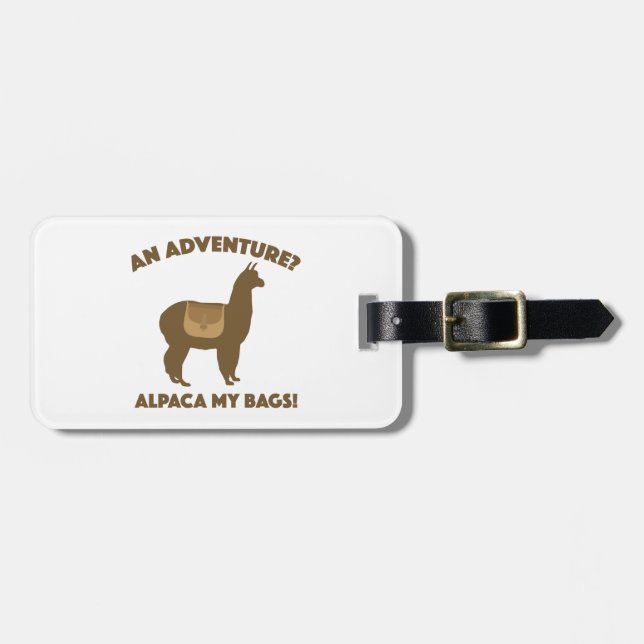 Alpaca My Bags Luggage Tag (Front Horizontal)