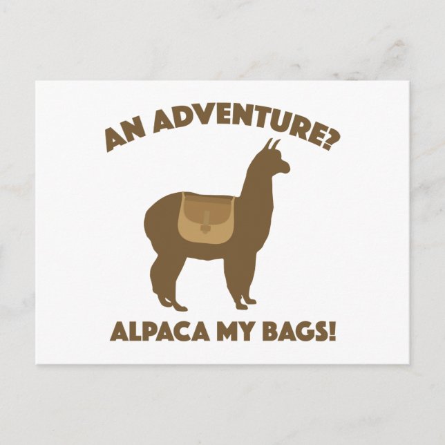 Alpaca My Bags Postcard (Front)