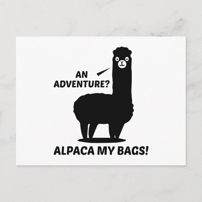 Alpaca My Bags Postcard (Front)