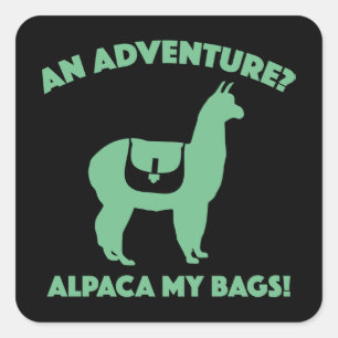 Alpaca My Bags Square Sticker