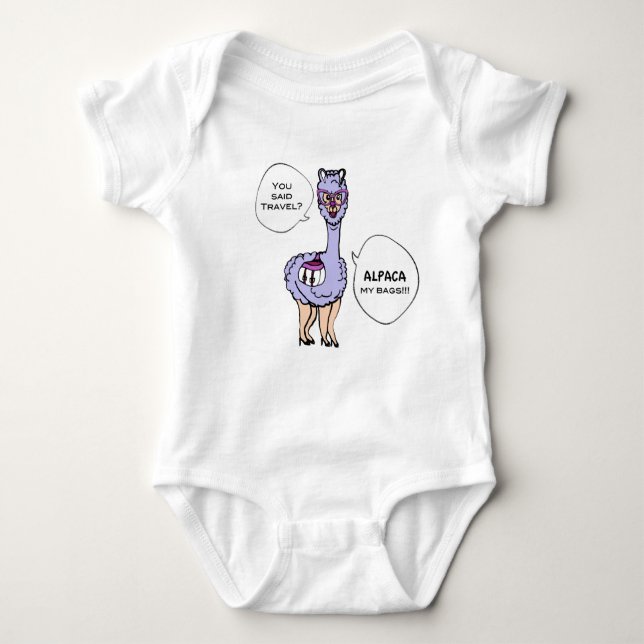 Alpaca my bags T-shirt Baby Bodysuit (Front)