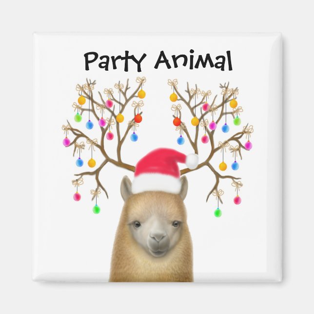 Alpaca Party Animal Magnet (Front)