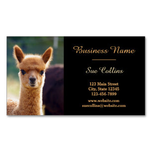 Alpaca Pet Magnetic Business Cards (Pack Of 25)