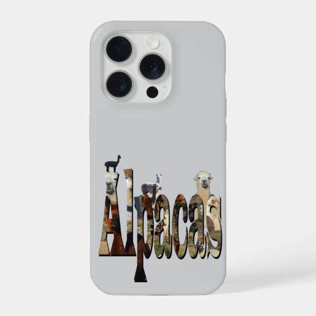 Alpaca Picture Logo With Alpacas, iPhone Case (Back)
