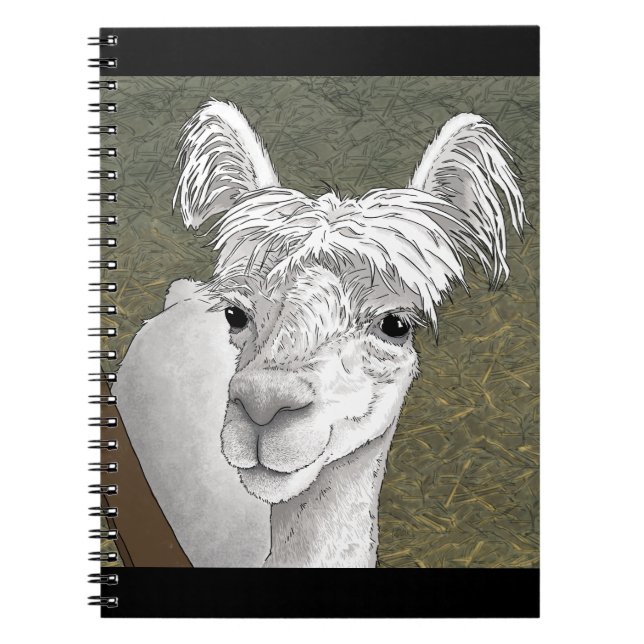 Alpaca Portrait 2 Notebook (Front)