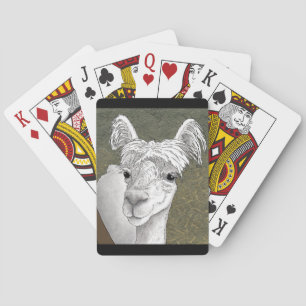 Alpaca Portrait 2 Playing Cards