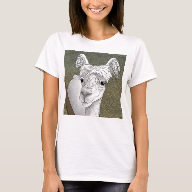 Alpaca Portrait 2 T-Shirt (Front)