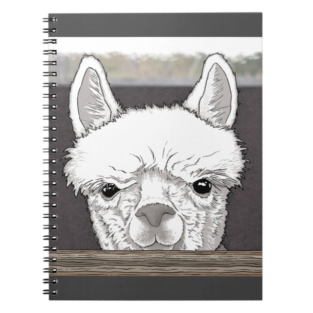 Alpaca Portrait Notebook (Front)
