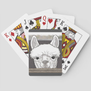 Alpaca Portrait Playing Cards