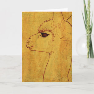 Alpaca Profile Greeting Card