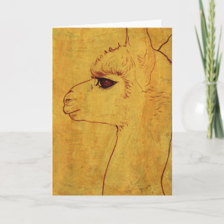 Alpaca Profile Greeting Card