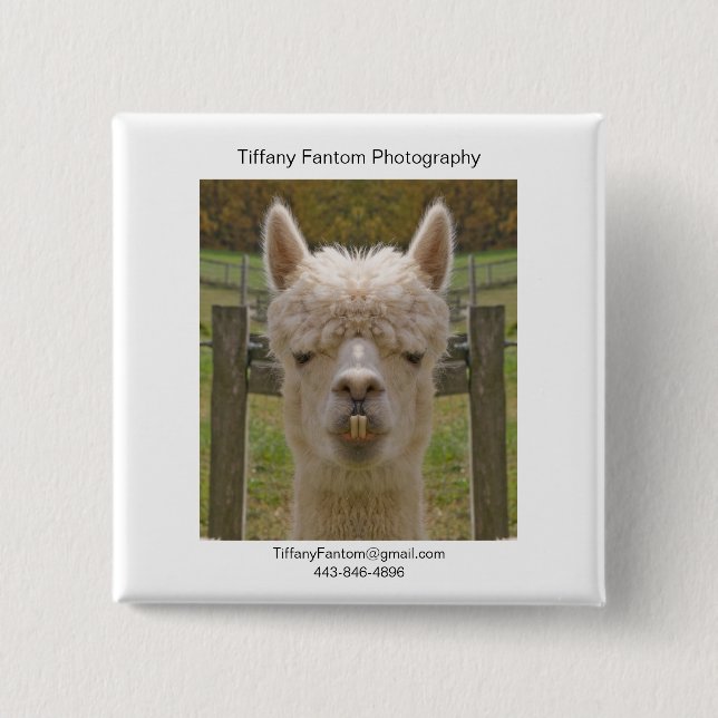 Alpaca Promo Piece 15 Cm Square Badge (Front)