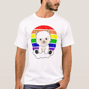 Alpaca Rainbow Sweet Animals Colourful Sweet T-Shirt
