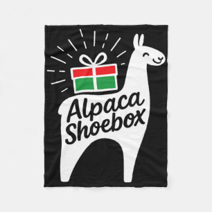 Alpaca Shoebox Christmas Child Giving Fleece Blanket