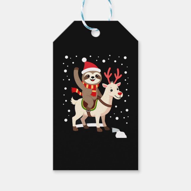 Alpaca Sloth Christmas (1) Gift Tags (Front)