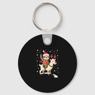 Alpaca Sloth Christmas (1) Key Ring