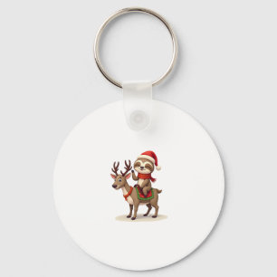 Alpaca Sloth Christmas (1) Key Ring