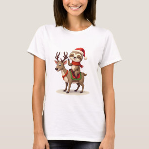 Alpaca Sloth Christmas (1) T-Shirt