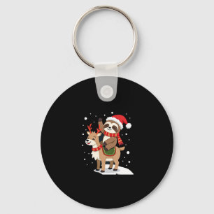 Alpaca Sloth Christmas (2) Key Ring