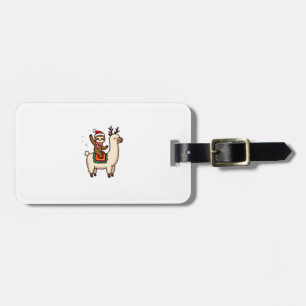Alpaca Sloth Christmas (2) Luggage Tag