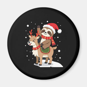 Alpaca Sloth Christmas (2) Magnet