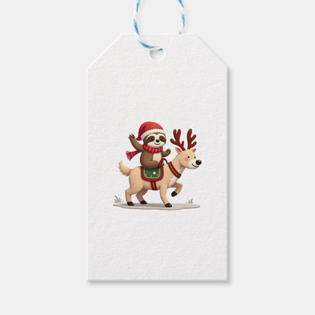 Alpaca Sloth Christmas (3) Gift Tags (Front)