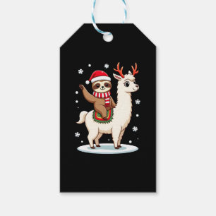 Alpaca Sloth Christmas (3) Gift Tags