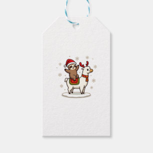 Alpaca Sloth Christmas (3) Gift Tags