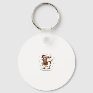 Alpaca Sloth Christmas (3) Key Ring