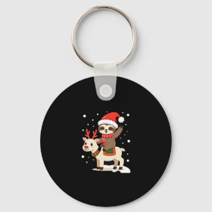 Alpaca Sloth Christmas (3) Key Ring
