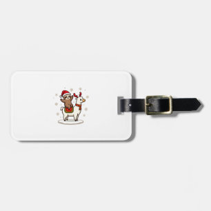 Alpaca Sloth Christmas (3) Luggage Tag