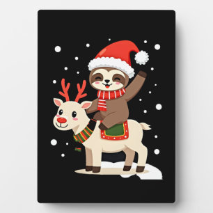 Alpaca Sloth Christmas (3) Plaque
