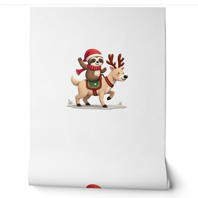 Alpaca Sloth Christmas (3) Wallpaper (Unrolling)