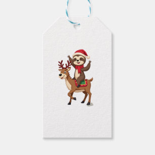 Alpaca Sloth Christmas (4) Gift Tags