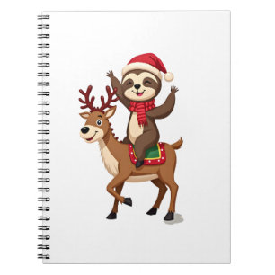 Alpaca Sloth Christmas (4) Notebook