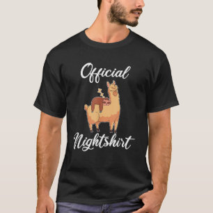 Alpaca Sloth Sleepshirt Nightwear Nigh Sleep Pajam T-Shirt