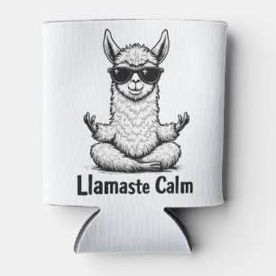 Alpaca Stay Calm Llamaste LLama Yoga Funny  Can Cooler