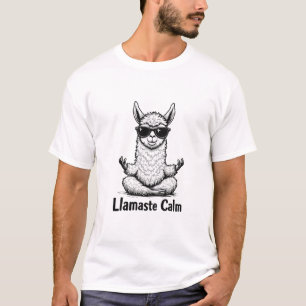 Alpaca Stay Calm Llamaste LLama Yoga Funny T-Shirt