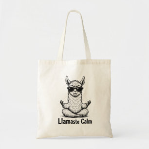Alpaca Stay Calm Llamaste LLama Yoga Funny Tote Bag