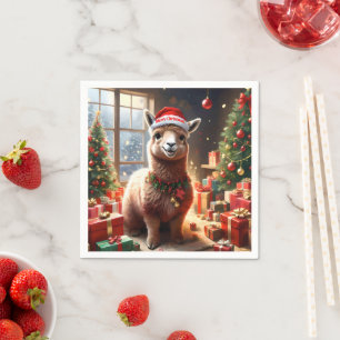 "Alpaca the Presents: A Christmas Tale" Napkin