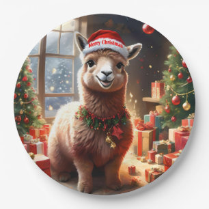 "Alpaca the Presents: A Christmas Tale" Paper Plate